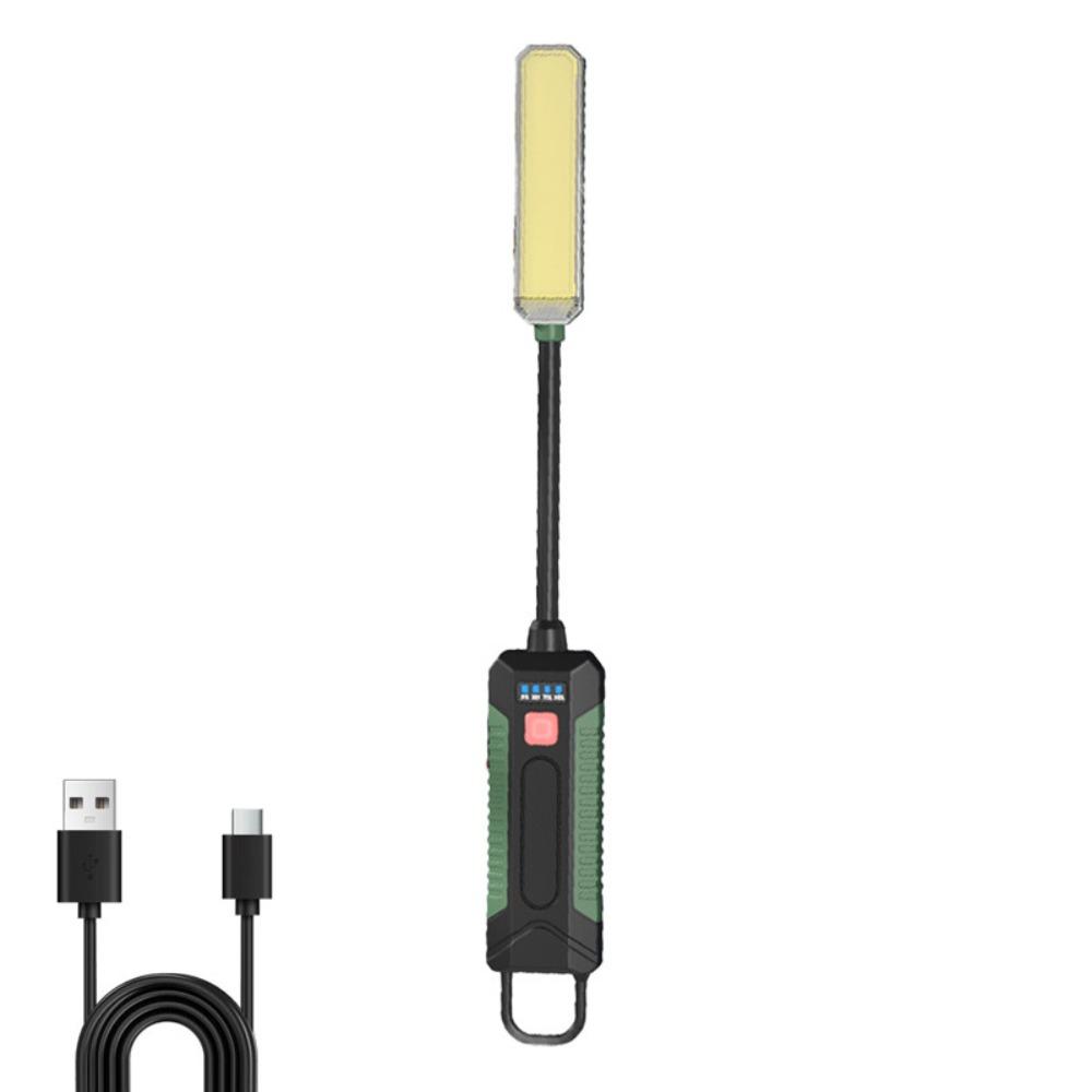 Type-C Rechargeable Magnetic Flashlight 360° Flexible Portable Design COB Work Light Waterproof Magnet Lightweight Construction