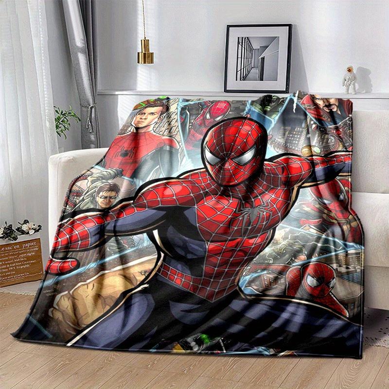 1pc Spider-Man Printing Blanket - Soft, All-Season Throw for Office Blanket, | Personalized Gift with Adorable Cartoon Design