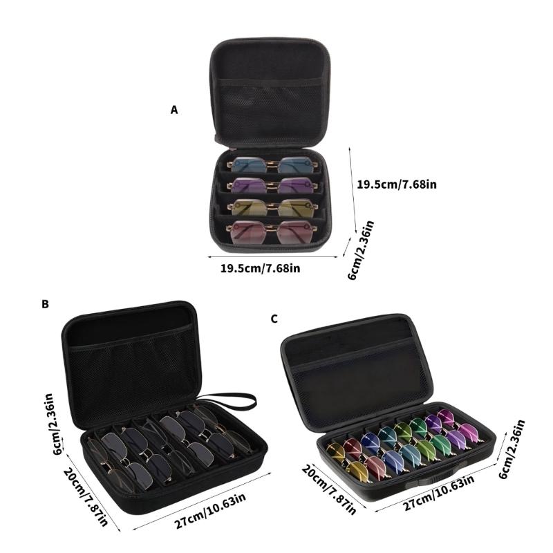 Multiple Glasses Case Storage Bag for Work Daily Use Classroom Office Glasses Holder Protectors Sunglasses Pouch