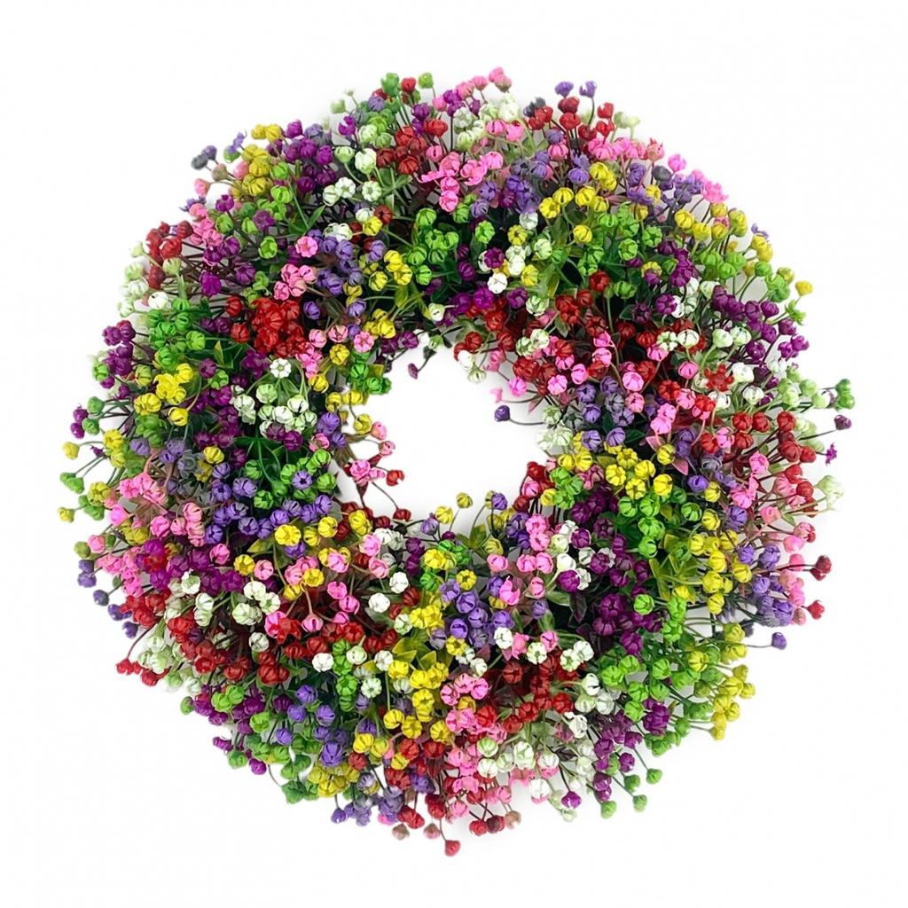 Spring Wreaths for Front Door Spring Decor Summer 40cm Gypsophila Wreaths