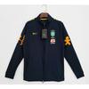 Men Women Retro Brazil Soccer Jersey Long Sleeve Training Jacket Breathable Loose Fit Running Fitness
