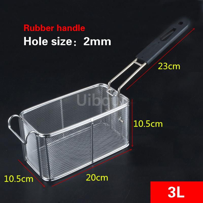 French Fries Frying Basket Net Food Basket Stainless Steel Fry Frame Square Oil Filter Frying Basket Frying Screen Strainer