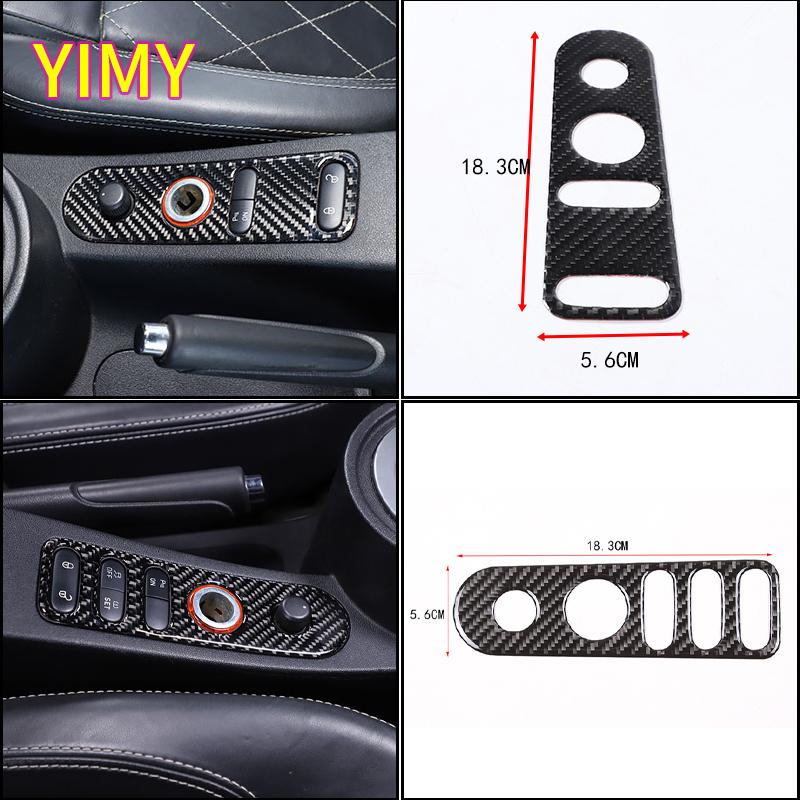 Soft Carbon Fiber Car Door Lock Gear Shift Central Control Gear Panel Decoration Sticker Suitable for Seat Leon MK2 2008-2012