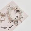 Sweet Chinese Style Butterfly Beaded Bracelet For Women Temperament Colorful Glass Beads Elastic Rope Bracelets Jewelry Gifts
