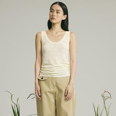 LIA.T Hollow Jacquard Knit Sleeveless