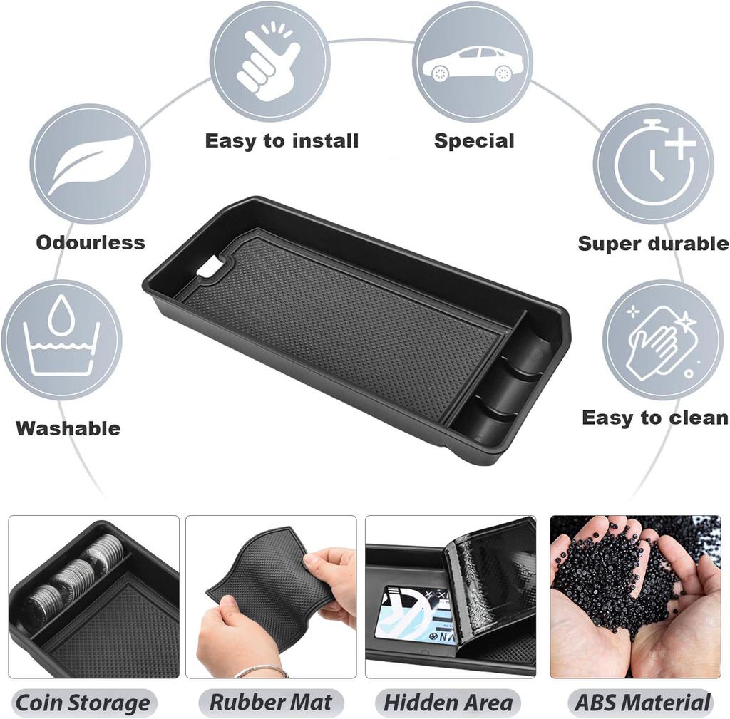 Center Console Gear Shift Hidden Cover Organizer for Ford F150 2025-2025 2025 Adapter Insert Tray Cubby Hidden Cover Storage Box