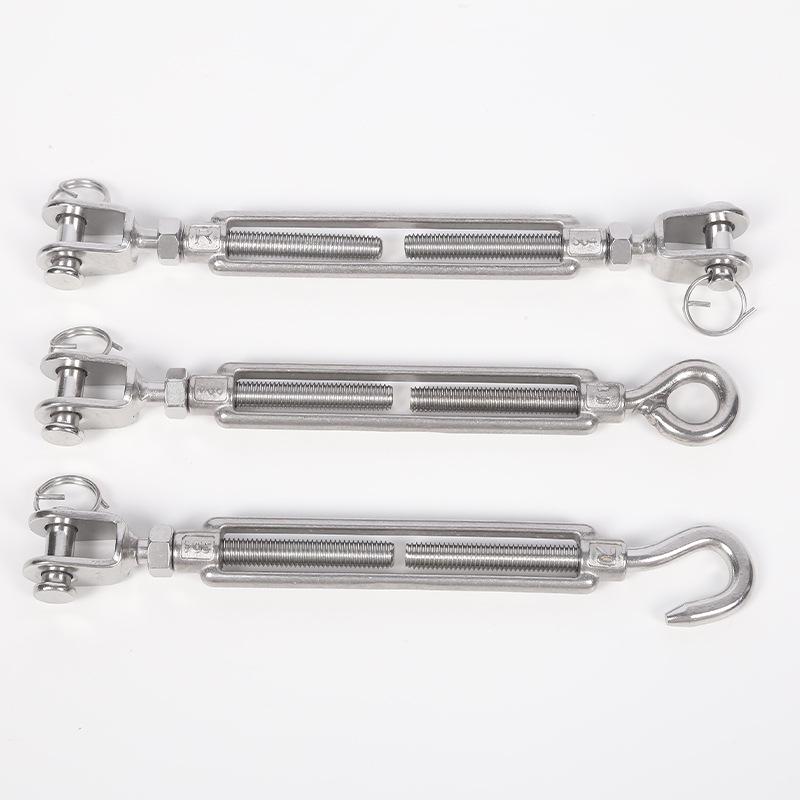 Stainless Steel Fork Type Open Body Wire Rope Turnbuckle Tensioner