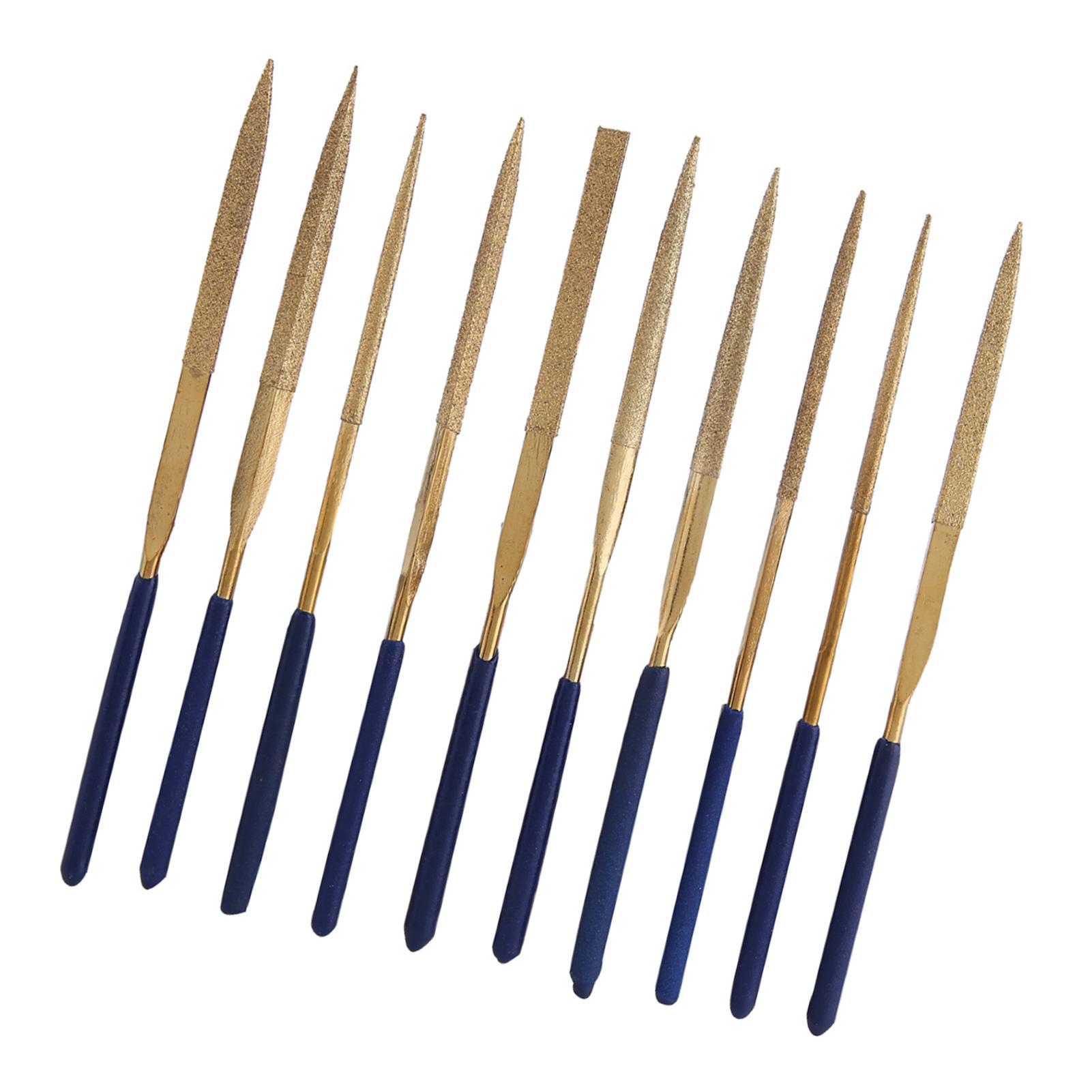 

10pcs Titanium Alloy Coated Grinding Diamond Needle Files Set Repair Tools
