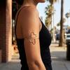 Creative Geometric Line Spiral Heart Arm Cuff Bracelets for Women Water Drop Stone Pendant Open Armlet Aesthetic Jewelry