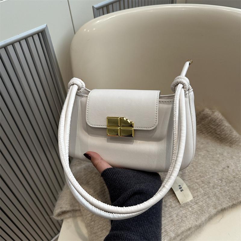 

Зимняя новая модная нишевая сумка женская универсальная на плечо, сумка-мессенджер, маленькая свежая повседневная сумка белый