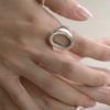 BOLDIERE Oval-textured Ring_ R27