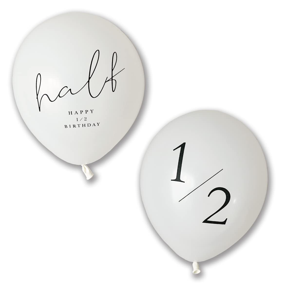 

Half Birthday Balloon Set of 2 Decorations for Birthday Balloons Home Studio 6 Months 1/2 Half Birthday White