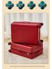 Red Wedding Dowry Suitcase: New Trolley Case for Brides & Grooms, with Password Lock and Leather Finish.