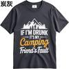 Street Wear Unisex O Neck Tshirt Plus Size If Im Drunk Its My Camping Friends Fault Hiphop Women Tees Male Summer Teeshirt