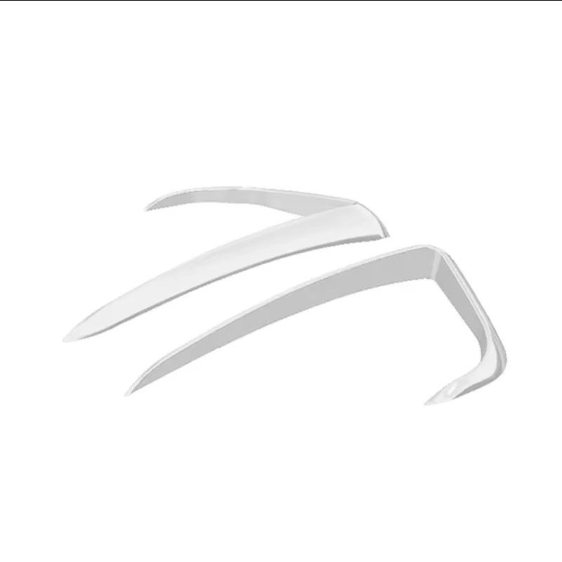 Wind Knife for Tesla Model Y Front Bumper Cover Fog Lamp Eyebrow Spoiler Blade Sticker Trim ABS Car Modification Black 2025-2025