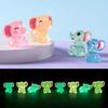 Resin Figurines Miniatures Elephant Glowing At Night Fairy Garden Decoration