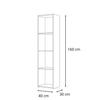 Solid Bookcase LONI 160x40 Cm - Color White