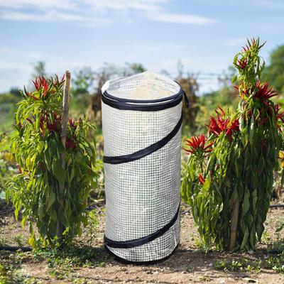 Pop-up Mini Greenhouse PVC Spring-up Plant Protector with Zipper-Portable Greenhouse Cover for Gardening Plants Cold Frost Protection Wind Rain Proof
