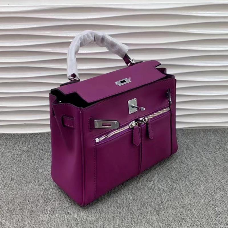 

Новая сумка Lakis с двойными молниями и широкими плечевыми ремнями, высококачественная, с несколькими карманами, хорошая текстура, натуральная коровья кожа 28x9x20cm