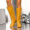 Retro Low-heeled Knight Boots 2025 Winter New British Style Sleeves Are No More Than Knee-length Boots for Women
