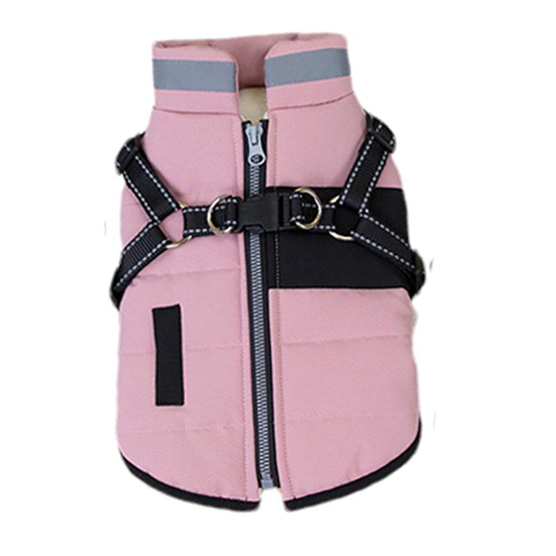 Winter Warm Pet Dog Coat Jacket with D-Ring Reflective Dog Clothes for Small Medium Dogs Puppy Clothes Pet Supplies