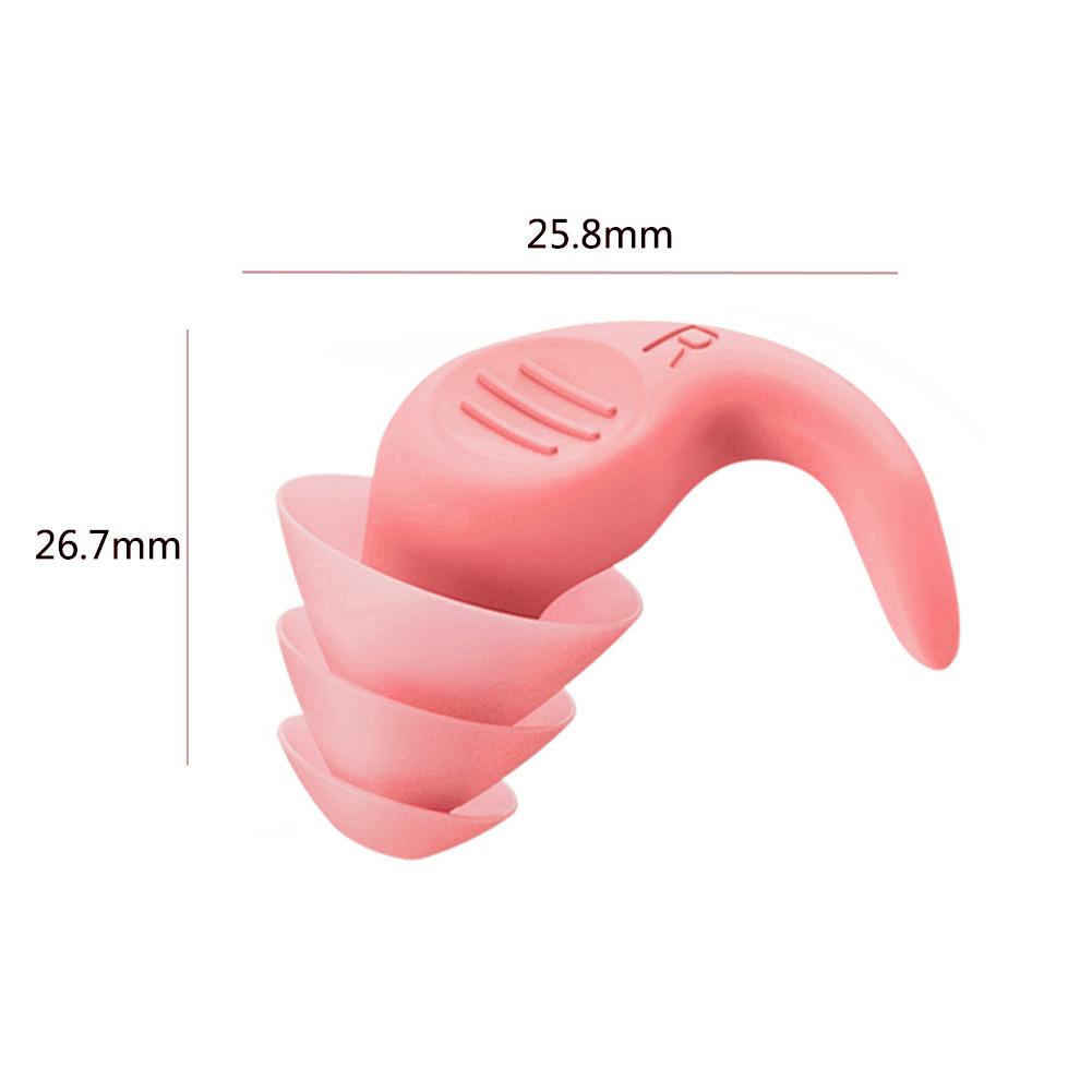 1 Pair Swimming Ear Plugs Reusable Water Sports Seaside Pool Accessories Ergonomics Sleeping Earplugs Noise Reduction