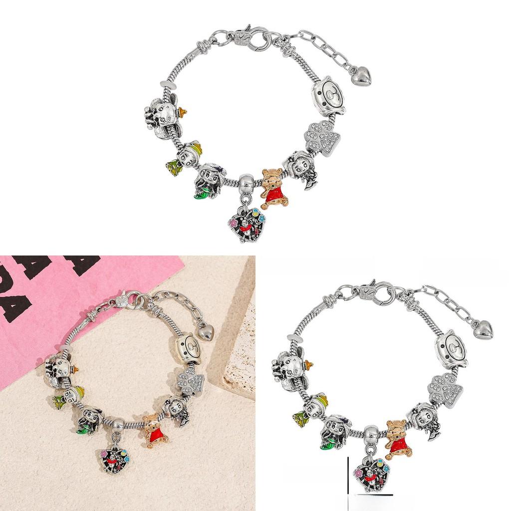 Winnie Puuh Cartoon Armband mit Anhängern aus Zinklegierung Für Geschenke im Frühjahr 2025