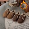 Children's Velvet Birkenstocks Winter New Girls' Warm Cotton Shoes Boys' Two Cotton Soft-soled Fluffy Shoes
