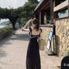 French temperament new waist slim summer polka dot skirt long dress long dress