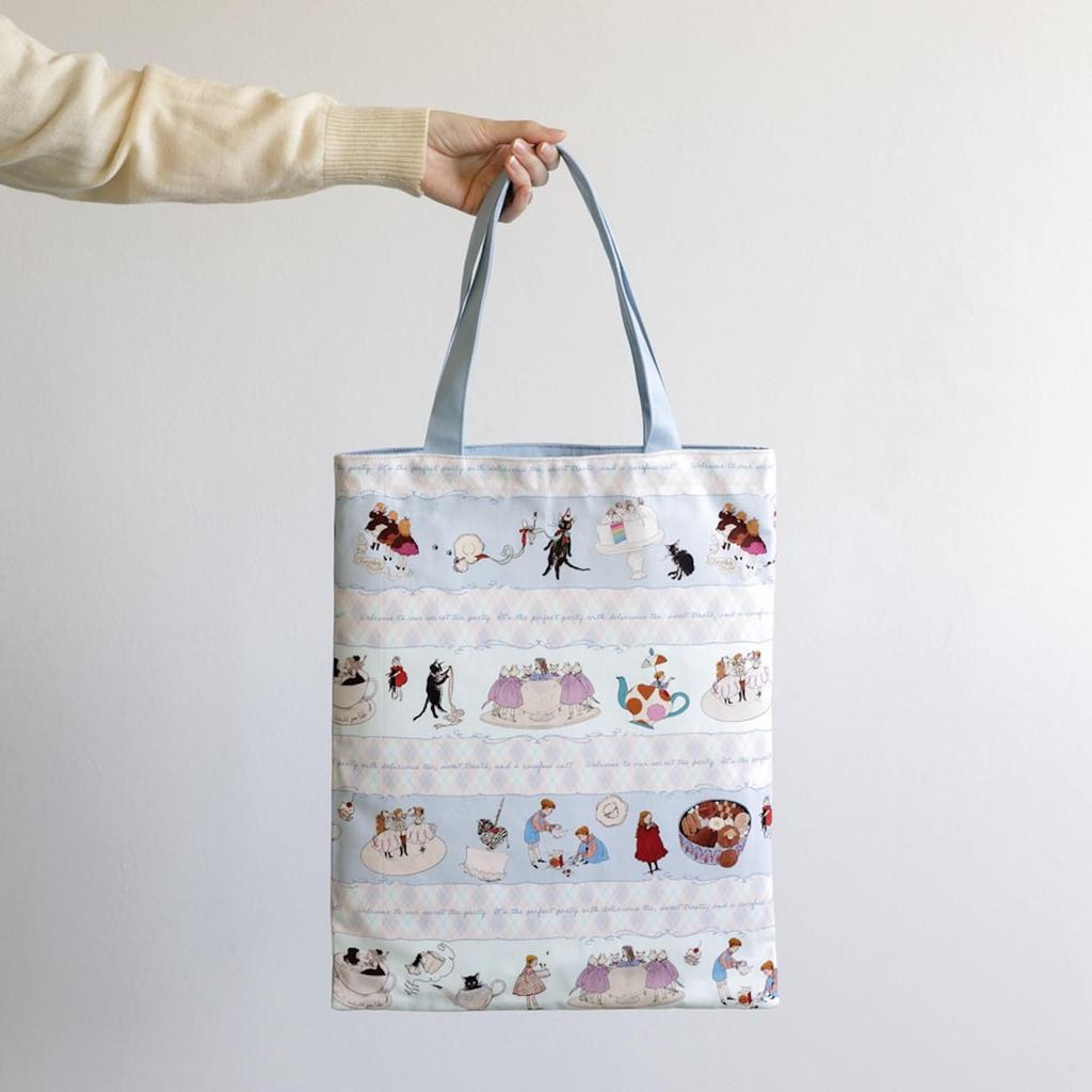 Tote Bag Secret Tea Party SKRF0614 Made In Japan Completed Fabric Bag Cute Bag for Adults Goods Tote [Kurahashi Rei]