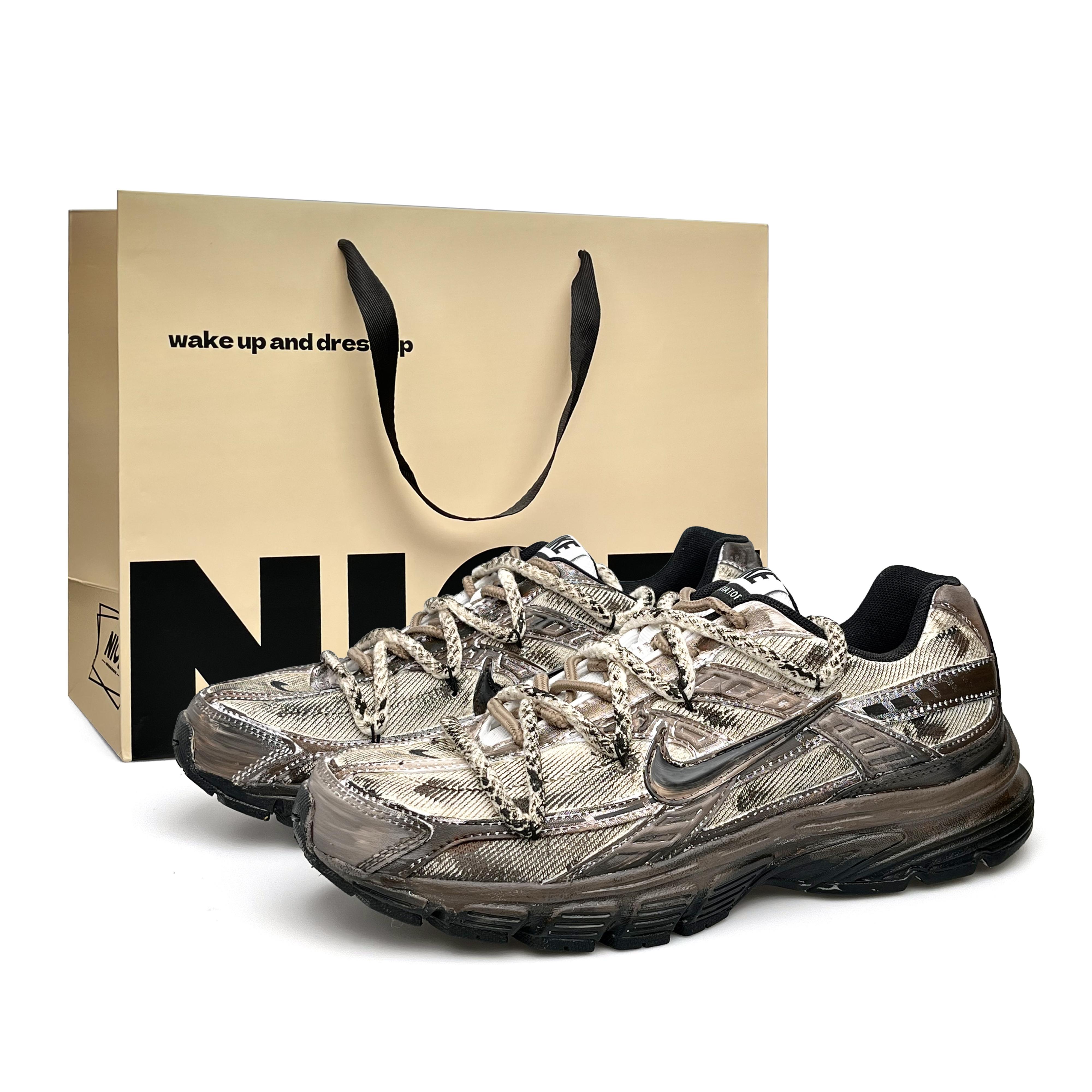 

Nike Initiator Abrasion Resistant Low top Casual Physical Fitness Test Physical Exam Running Shoes Unisex Black Brown 394055-100(Team920-BOX) 44