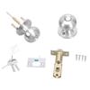 Elegant Door Knobs with Square Rosettes Privacy Lock Portable Accessory for Bedroom and Bathroom Daily Casual Use