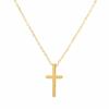 Elegant Titanium Steel Cross Necklace for Women, 18K Gold-Plated Pendant, Versatile Clavicle Chain.