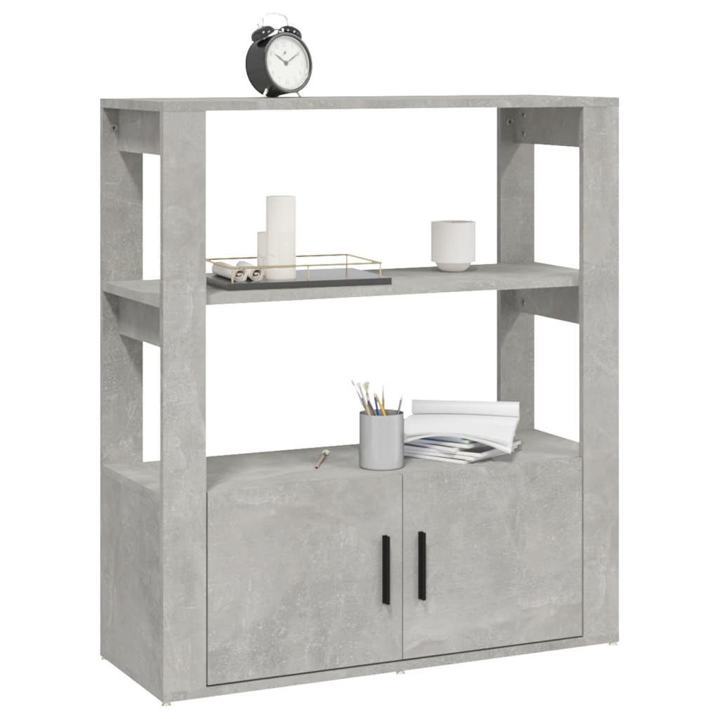 Sideboard Concrete Grey 80 x 30 x 90 cm Particleboard