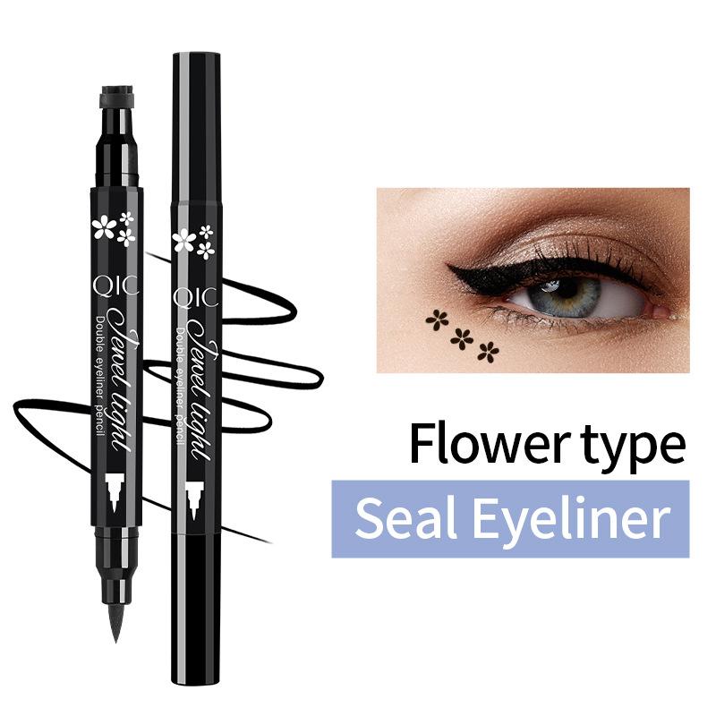 Dubbelkoppige Color Seal Eyeliner, waterdichte, zweetbestendige en vlekvrije Seal Positioning Eyeliner