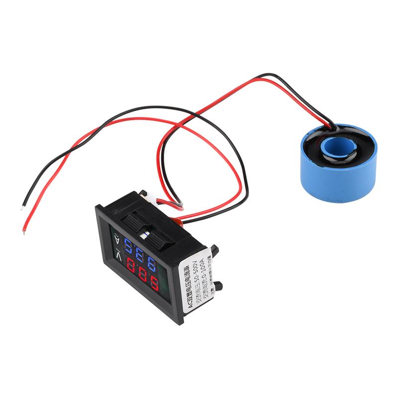 AC 50-500V Digital Voltmeter Ammeter 10A 50A 100A 220V Voltage Current Meter Tester Detector 0.28" LCD Display with Transformer