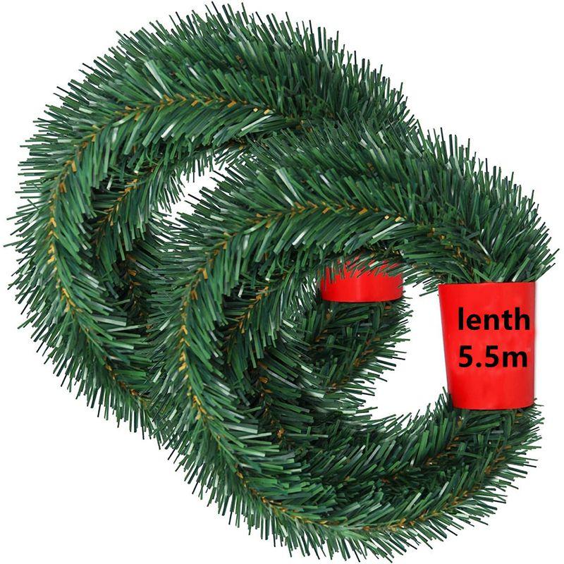 1Pcs Christmas Decoration Green Garland Artificial Plant Wreath Ornament for Home Decor Party DIY New Year Xmas Tree Accessory