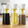 Salad Dressing Blender Glass Oil Dispenser with Built-In Mixer Leak-Proof Quick Bottle Easy-Clean Dishwasher Safe Condiment for Kitchen Grilling