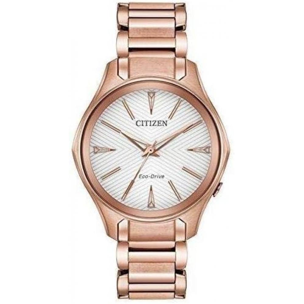 

CITIZEN Citizen Eco Drive Eco Drive Rose Gold Quartz Ladies Ladies Watch Overseas Model em0593 56A