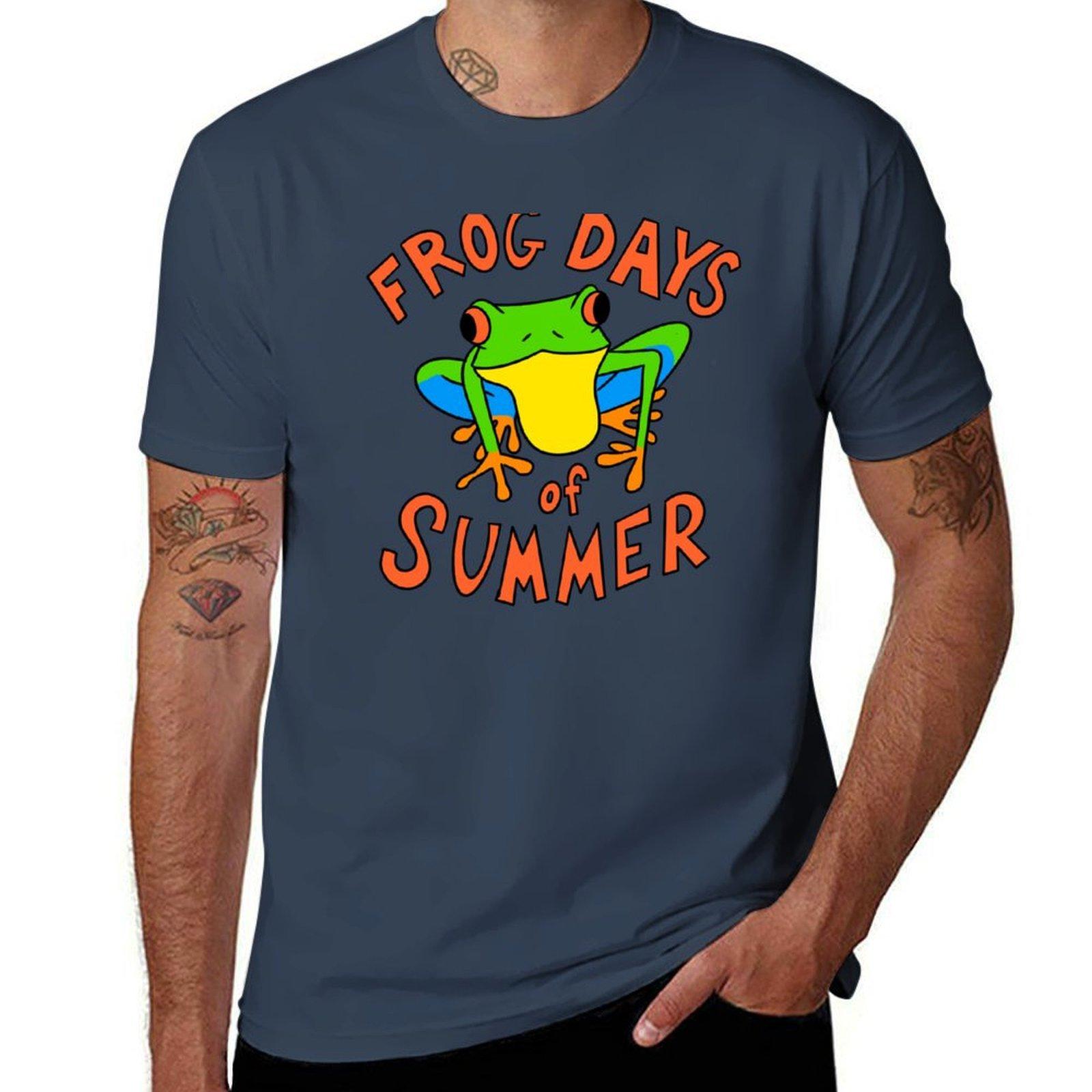 Frog Days of Summer Redeyed Tree Frog Cartoon TShirt Urban Style Print TShirt S