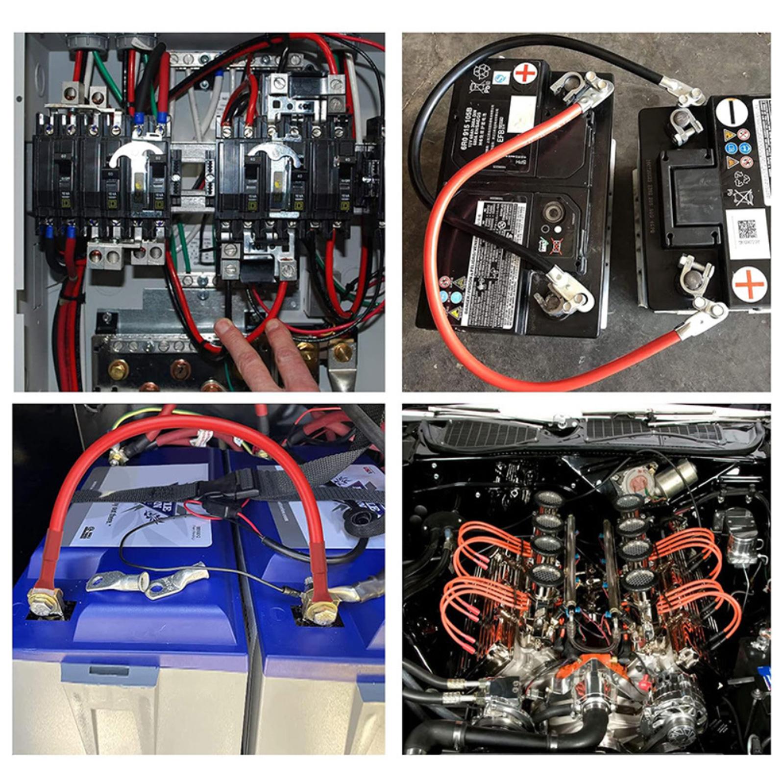 

Надежный аккумуляторный кабель сечением 25 мм2 с клеммами, термостойкая изоляция, удлинительный кабель аккумуляторной батареи различной длины для грузовых автомобилей