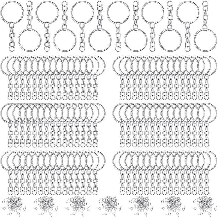 

Metal for Key Chain Rings Silver Golden Alloy Keychain Rings for Resin DIY Craft