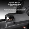 For Tesla Model Y Juniper 2025 2026 Model 3 Center Console Organizer Heightened Armrest Cushion Suede Interior Upgrade Box