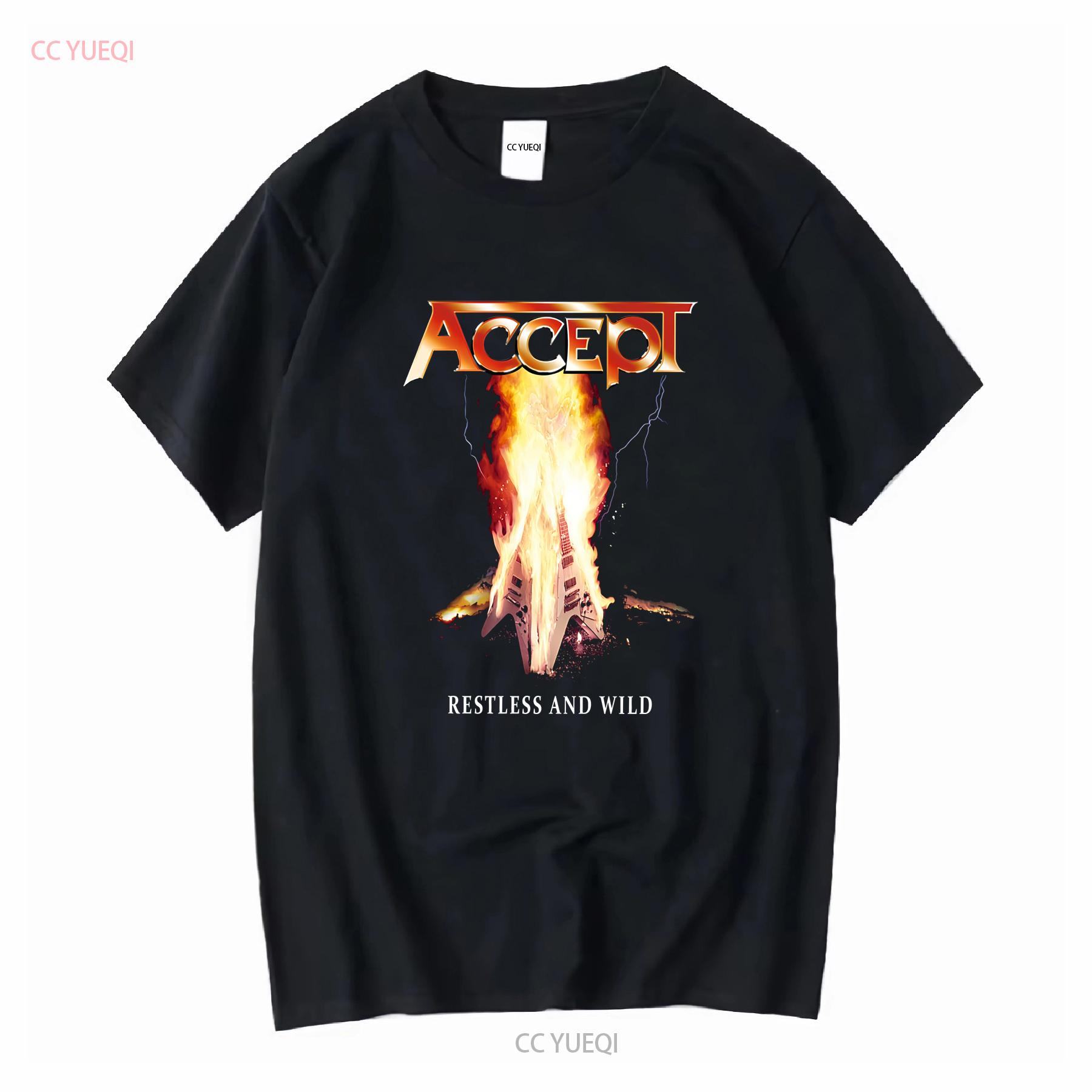 

ACCEPT T Shirt Restless and Wild For Fans HUN551 long or short sleeves vintage Washed Versatile Stretched Top For Everyday Wear 4XL