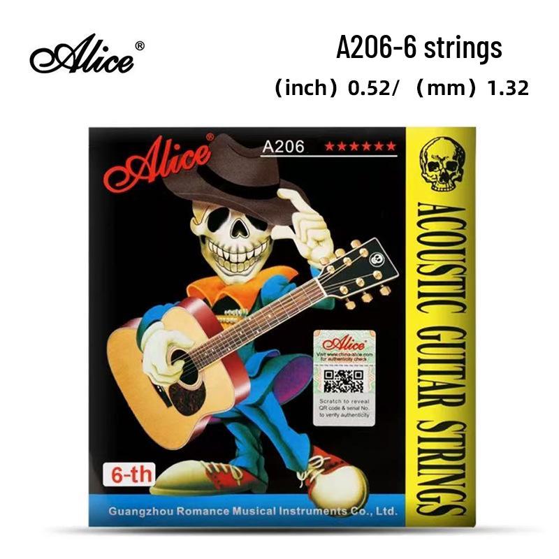 Alice A206 Folk Guitar Single Spare Strings: 1st, 2nd, 3rd String Replacement