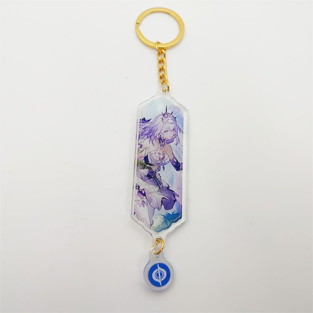 

Game Honkai: Star Rail Acrylic Keychain Long Strip Pendant Figure Castorice Cipher Hyacine Mydei Anaxa Accessories Ornament
