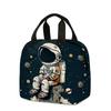 Cosmonaut 3D Printed Canvas Meal Bag for Unisex, Handbag Ice Bag Lunch  Multi Functional Meal  Insulation Meal (Non-Fo