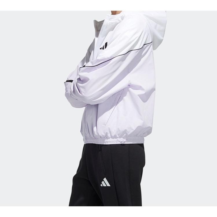 (WMNS) Adidas Wb Color Hooded Zipper Tatting Jacket White Women's FM9322