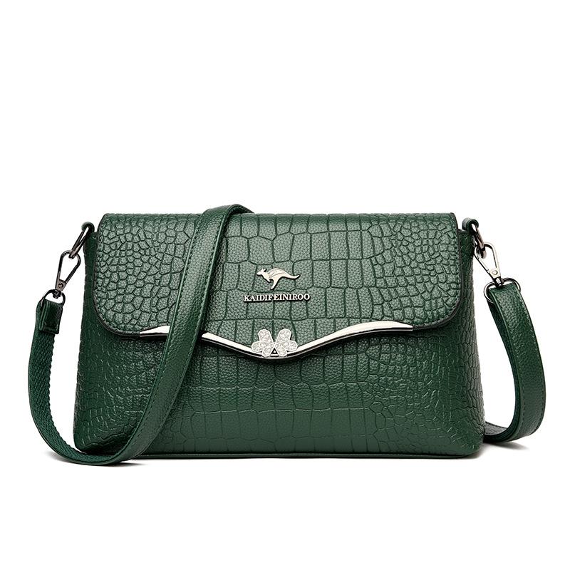 Crossbody Shoulder Bag Fashion Crocodile Print Small Square Bag Mom Bag