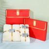 Luxury Three-Piece Bath Towel Gift Set with Elegant Packaging